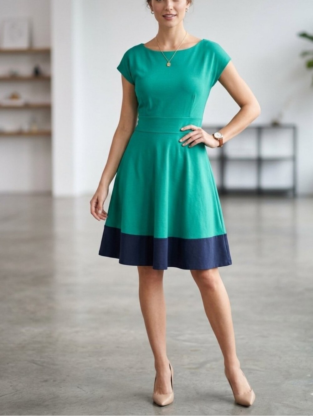 Kate Spade Colorblock Ponte Fiorella Dress-Size XL